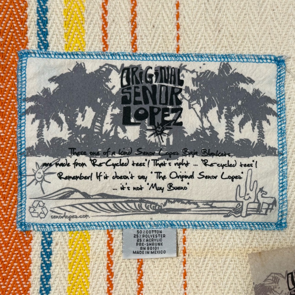 Multicolor Striped Beach Blanket/Throw Blanket - Picture 2 of 4